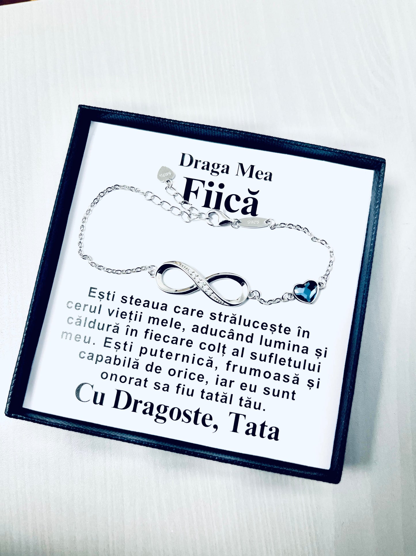 Cadou Personalizat Pentru Ziua Fiicei - Brățară Infinite Love