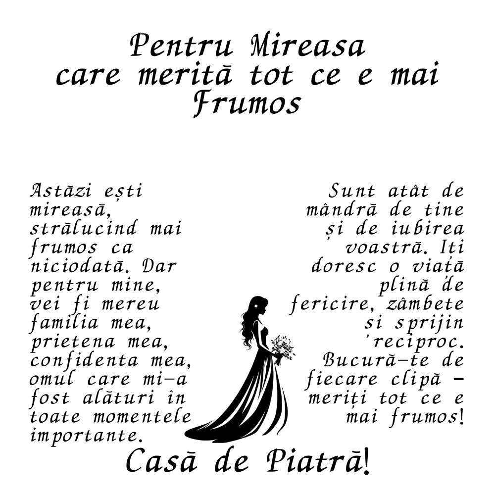 Cadou pentru Mireasă – Colier Elegant cu Mesaj Personalizat