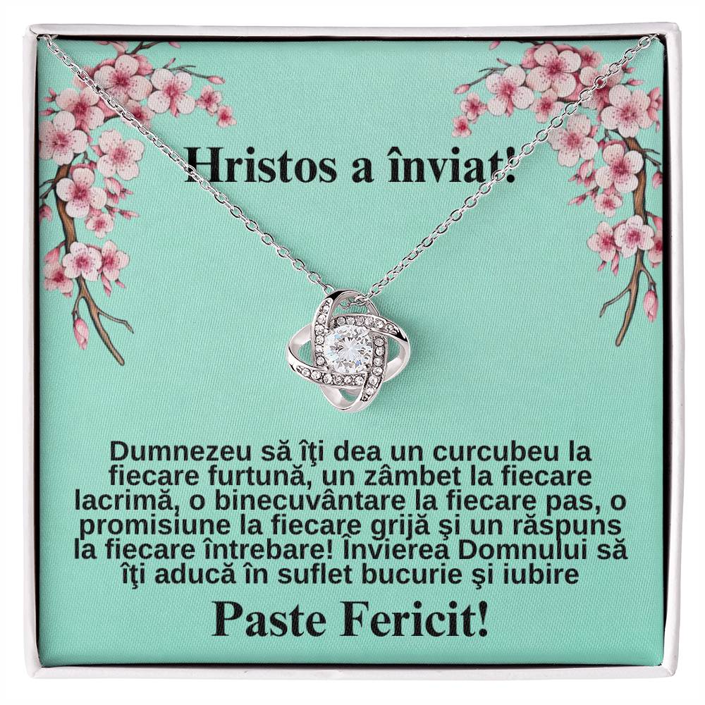 Colier Love Knot - Cadou cu mesaj de Paste