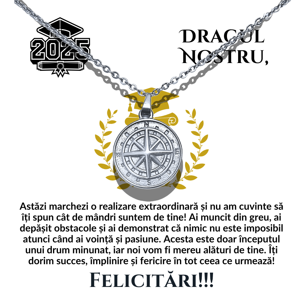 Cadou de Absolvire pentru Fiu - Colier Busola