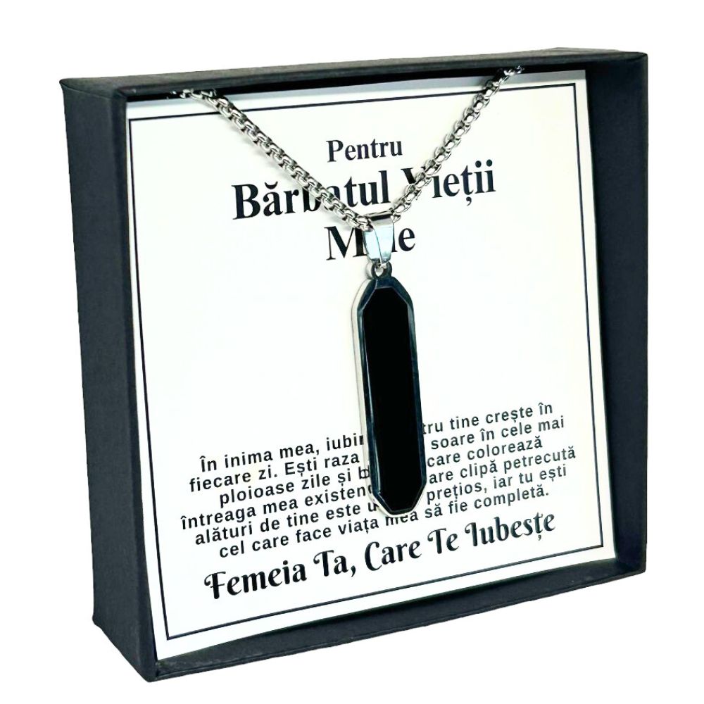Pentru Barbatul Vietii Mele - Lănțișor Black Diamond Style