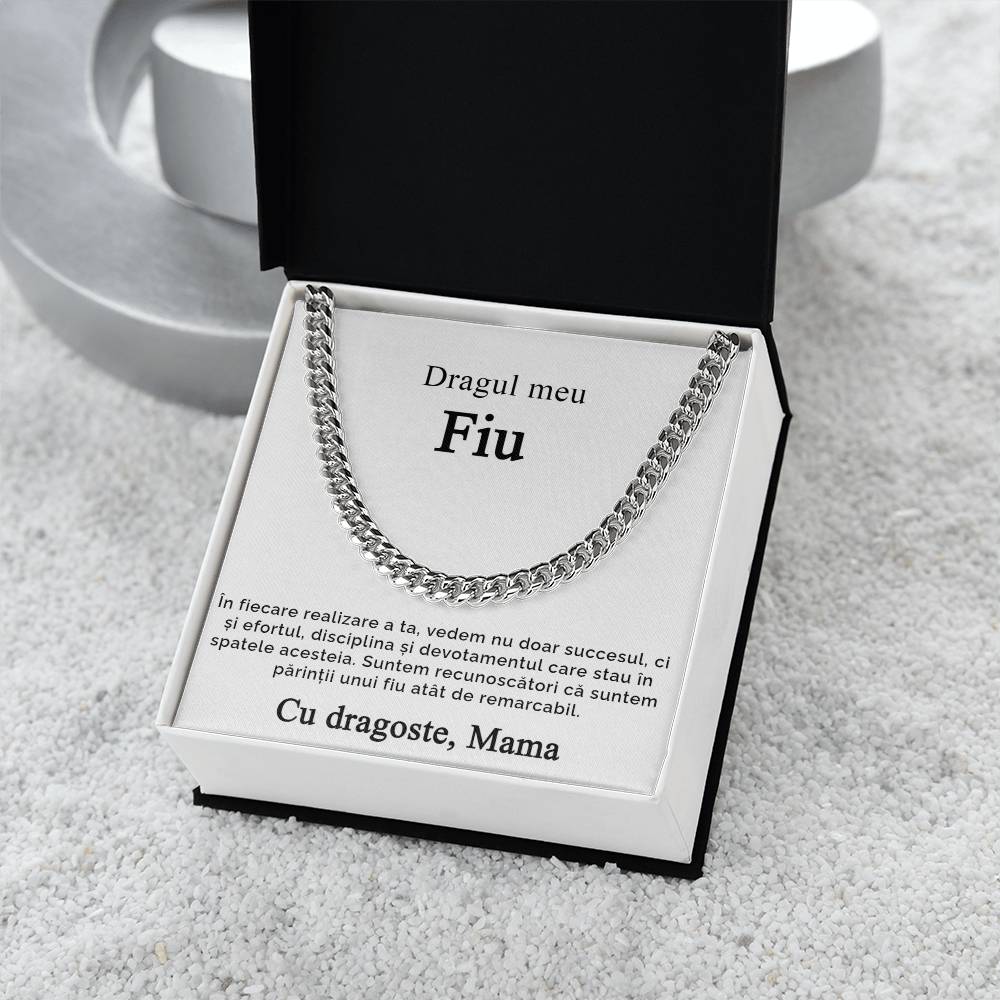 Cadou de la mama pentru fiu - Lantisor Cuban Link