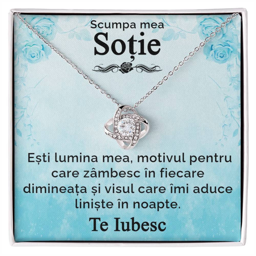 Scumpa mea sotie, te iubesc - colier love knot