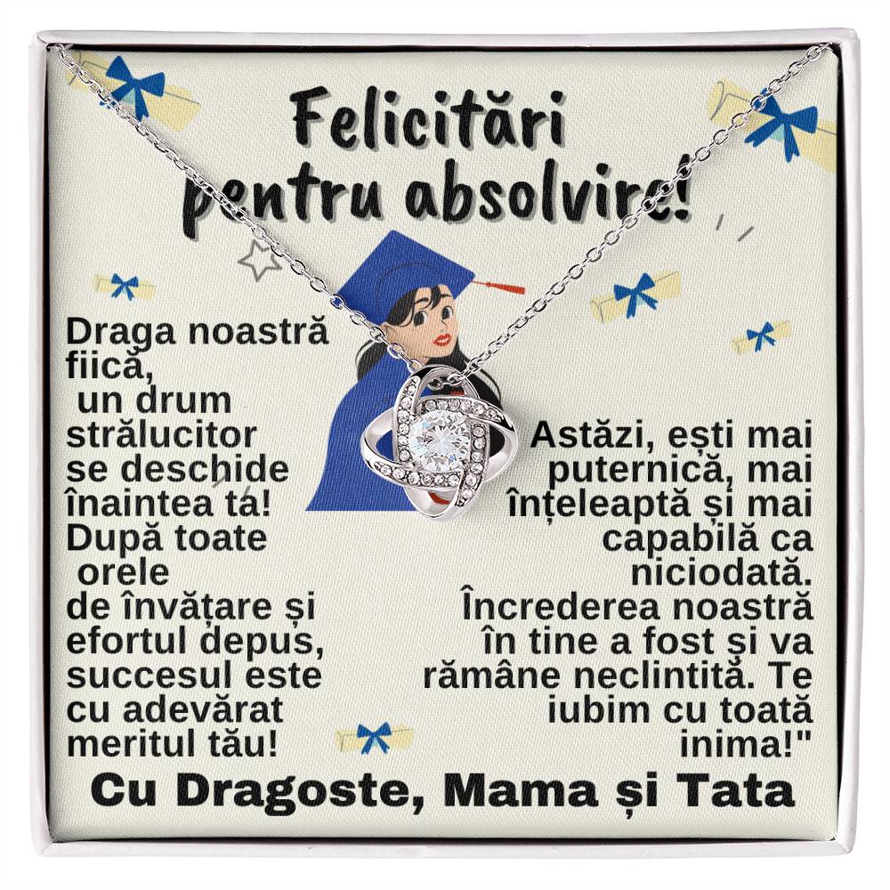 Cadou pentru fiica - Absolvire - Colier Love Knot Absolvire