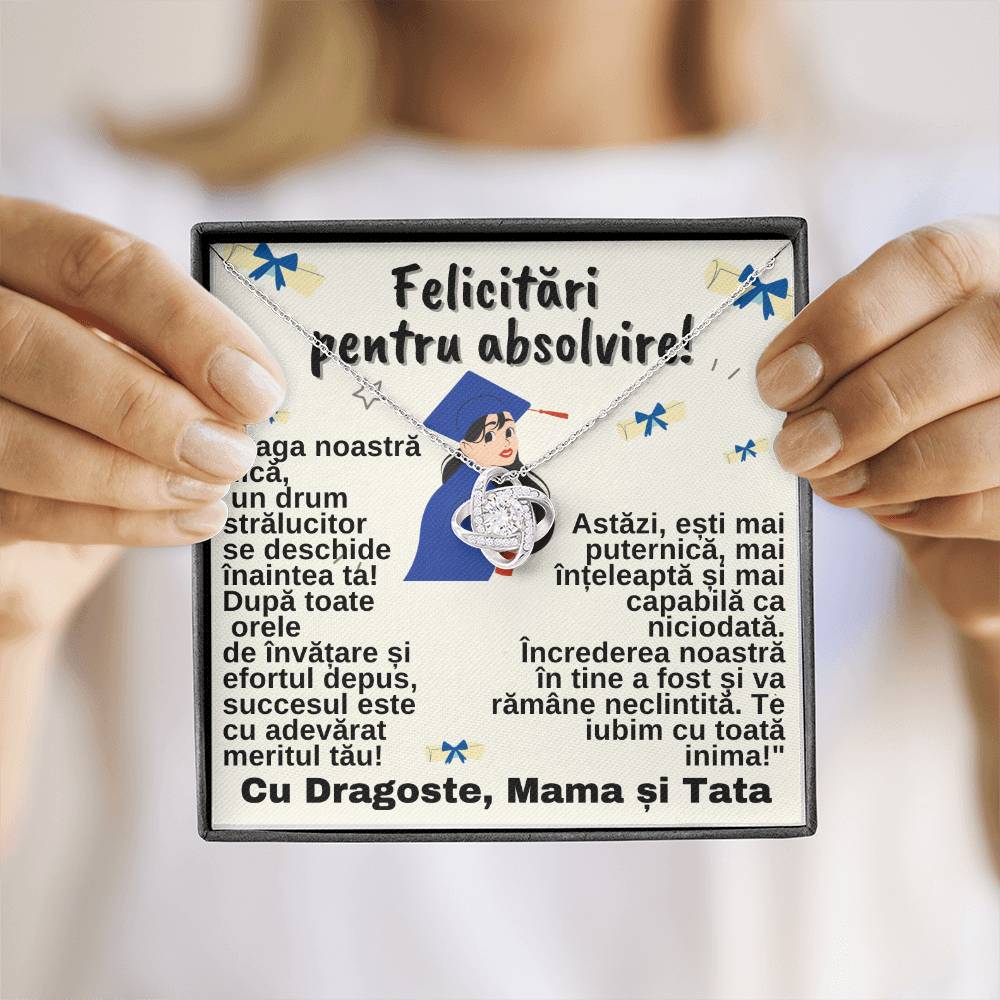 Cadou pentru fiica - Absolvire - Colier Love Knot Absolvire