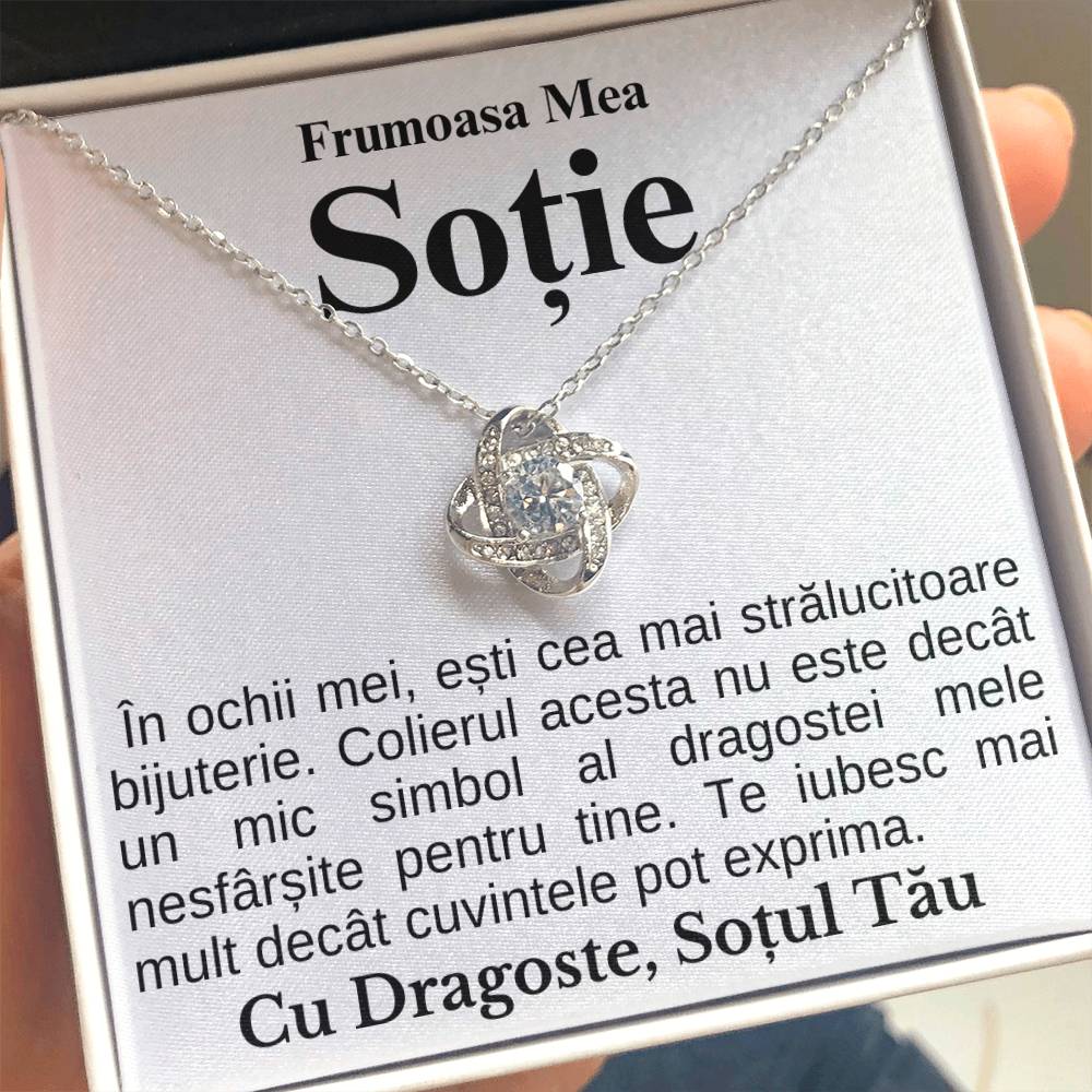 Cadouri Pentru Sotie Personalizate - Colier Love Knot Forever