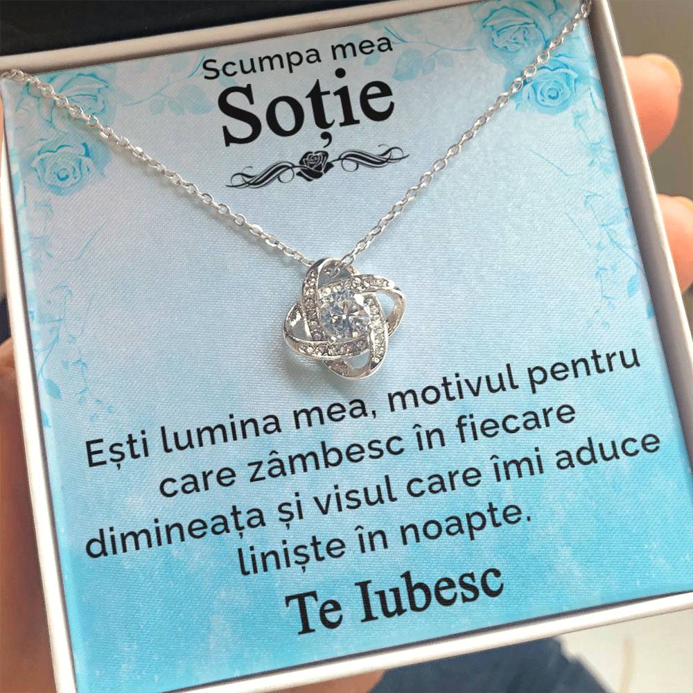Scumpa mea sotie, te iubesc - colier love knot
