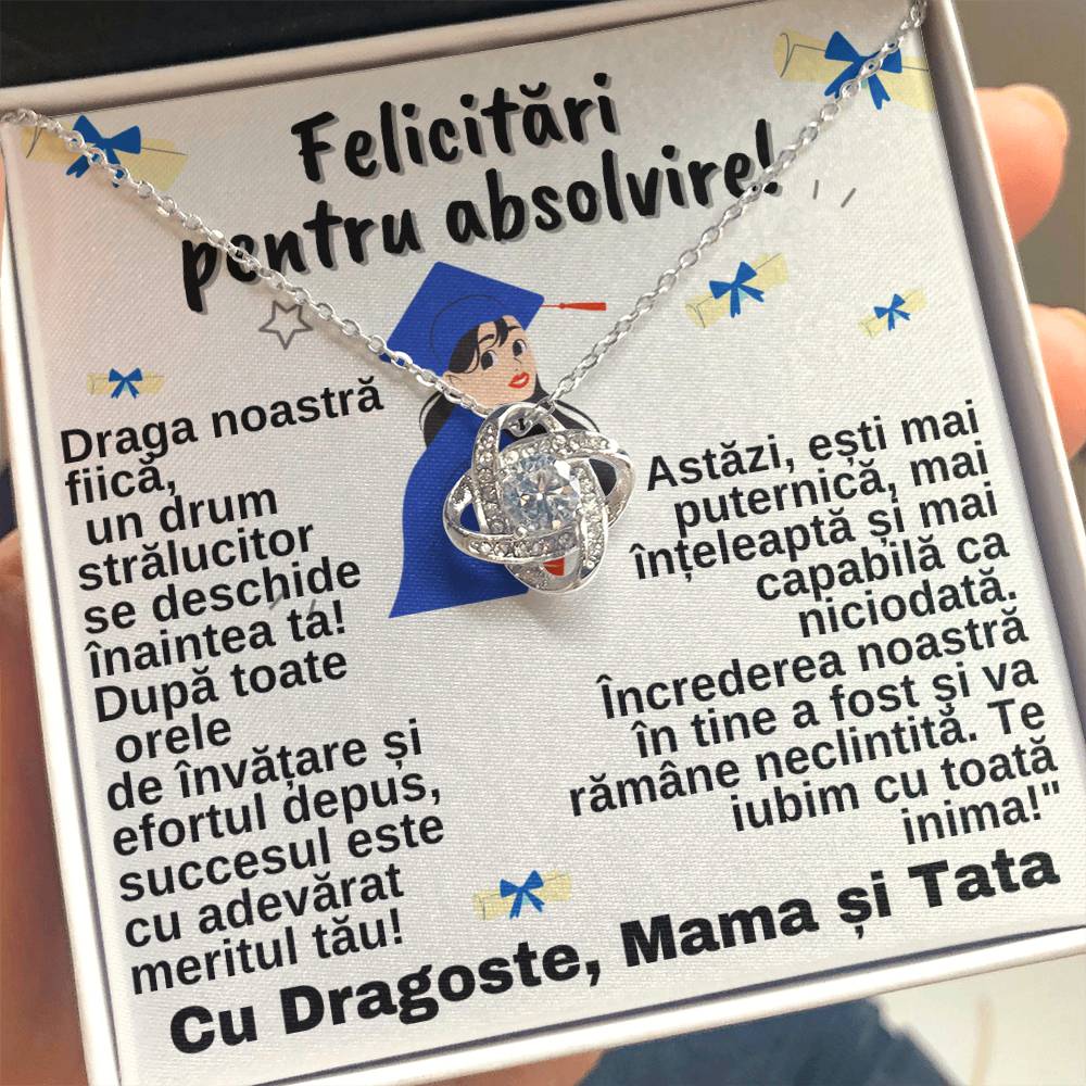 Cadou pentru fiica - Absolvire - Colier Love Knot Absolvire