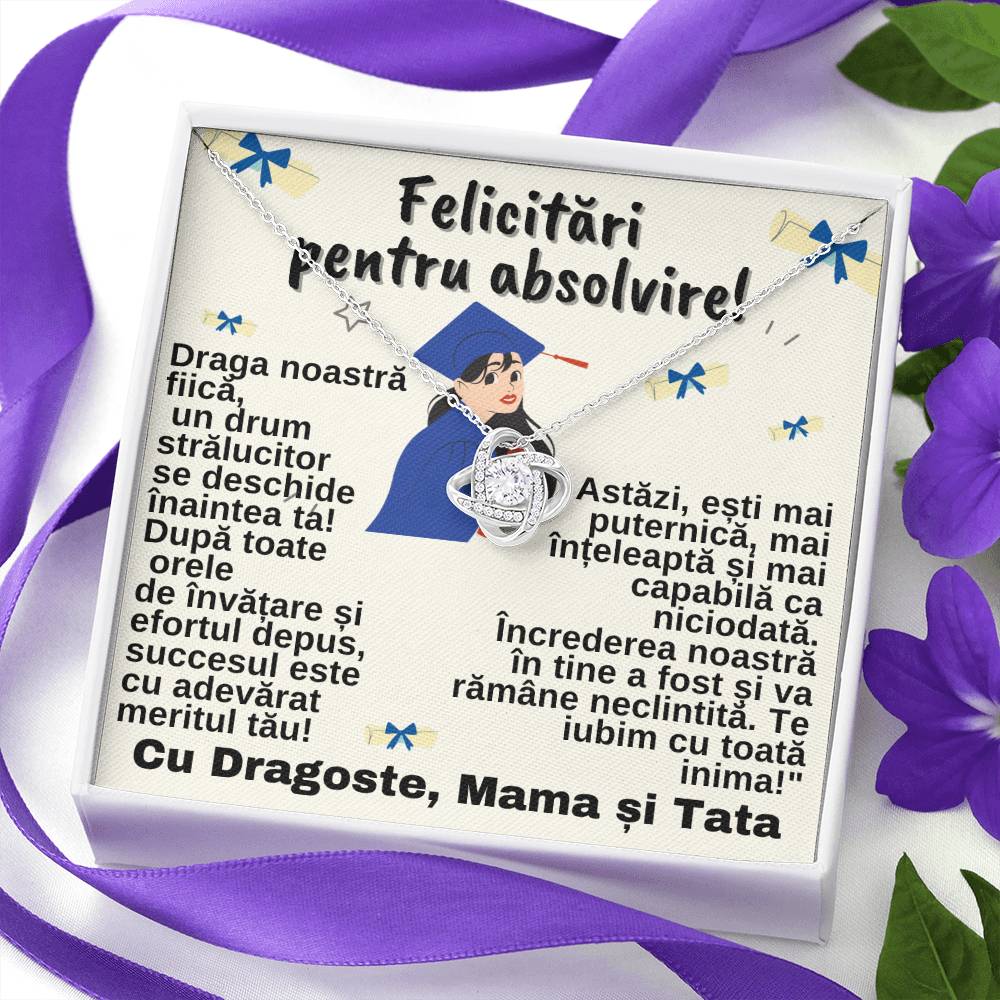Cadou pentru fiica - Absolvire - Colier Love Knot Absolvire