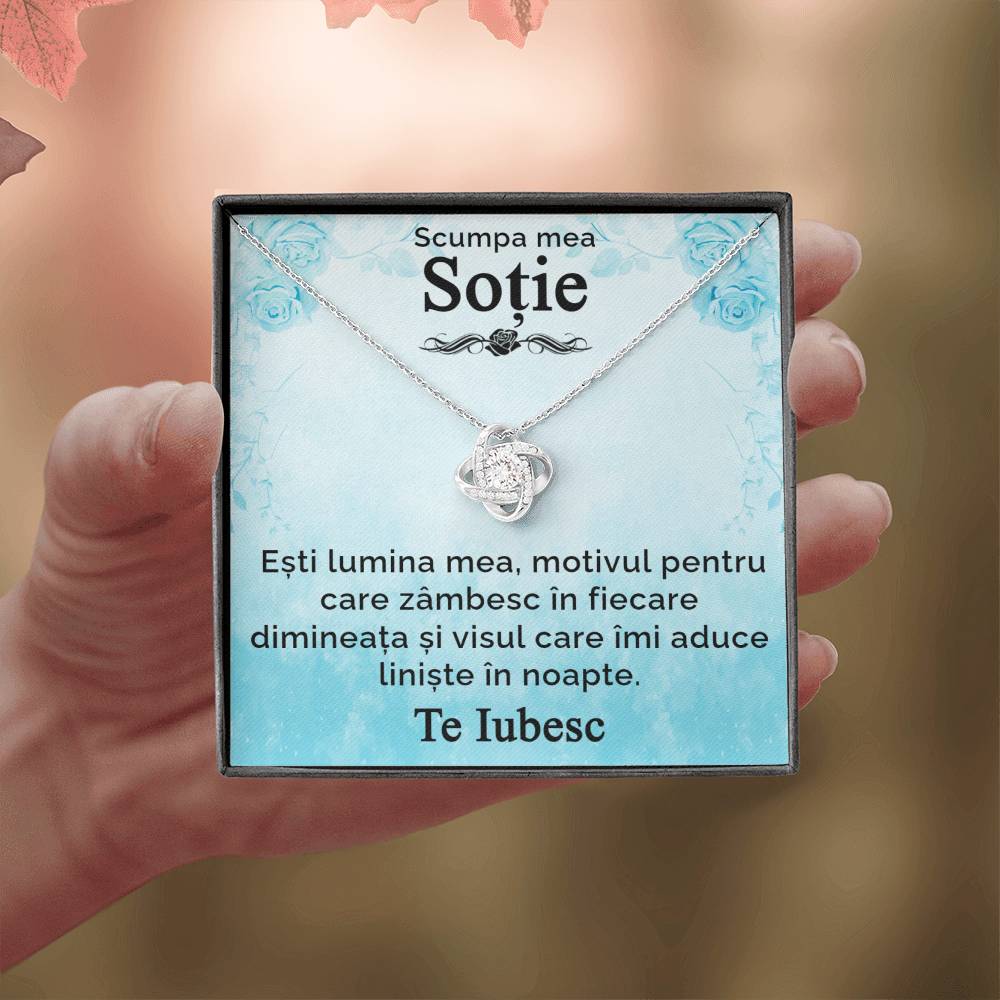 Scumpa mea sotie, te iubesc - colier love knot
