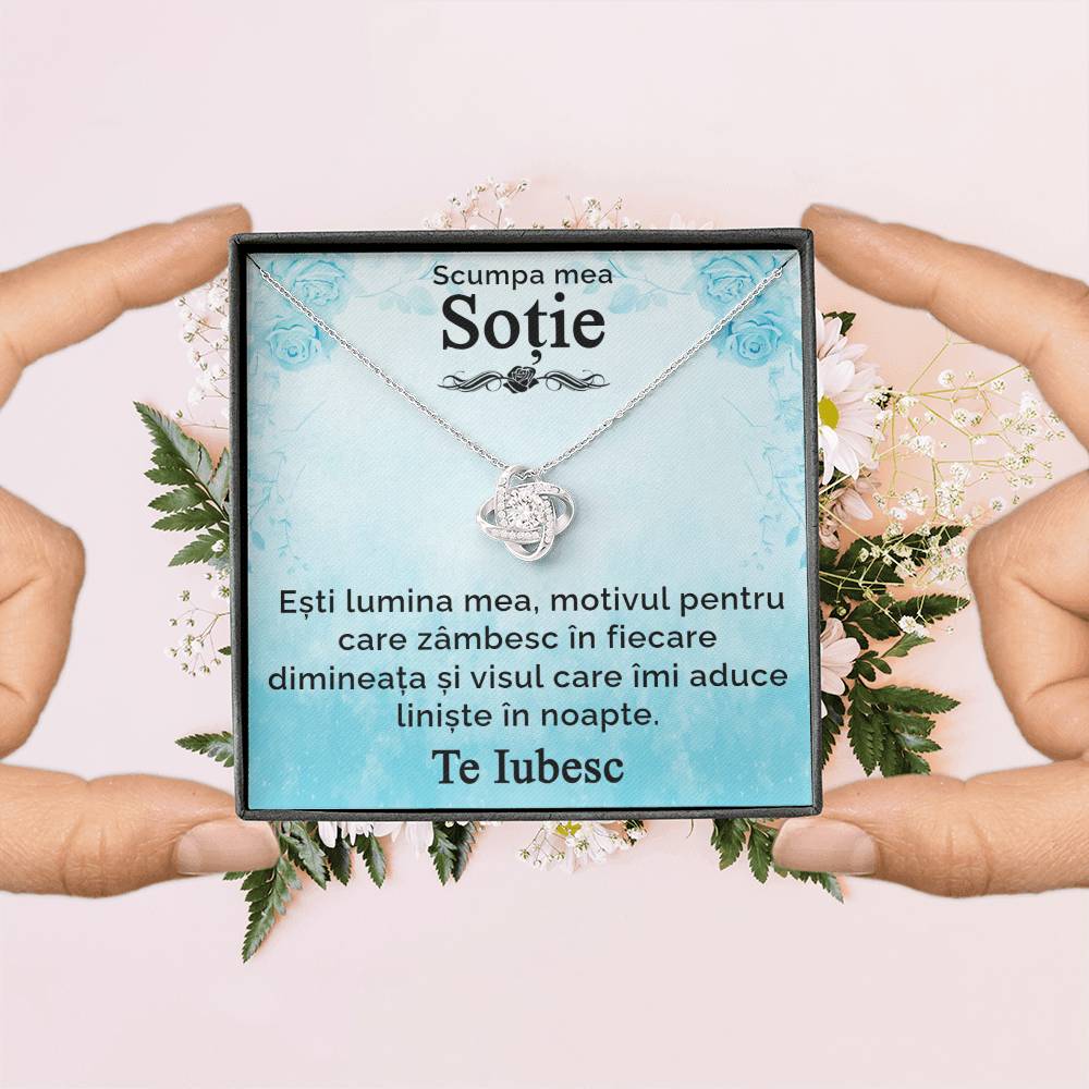 Scumpa mea sotie, te iubesc - colier love knot