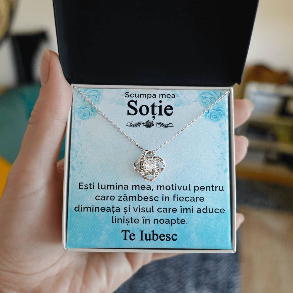 Scumpa mea sotie, te iubesc - colier love knot