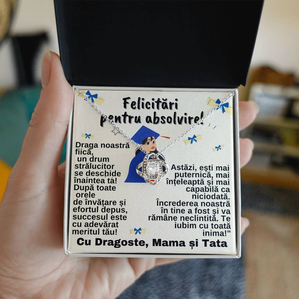Cadou pentru fiica - Absolvire - Colier Love Knot Absolvire