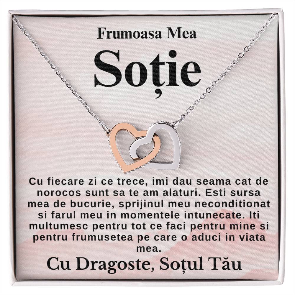 Cadou pt Sotie – Colier Inimi Pereche