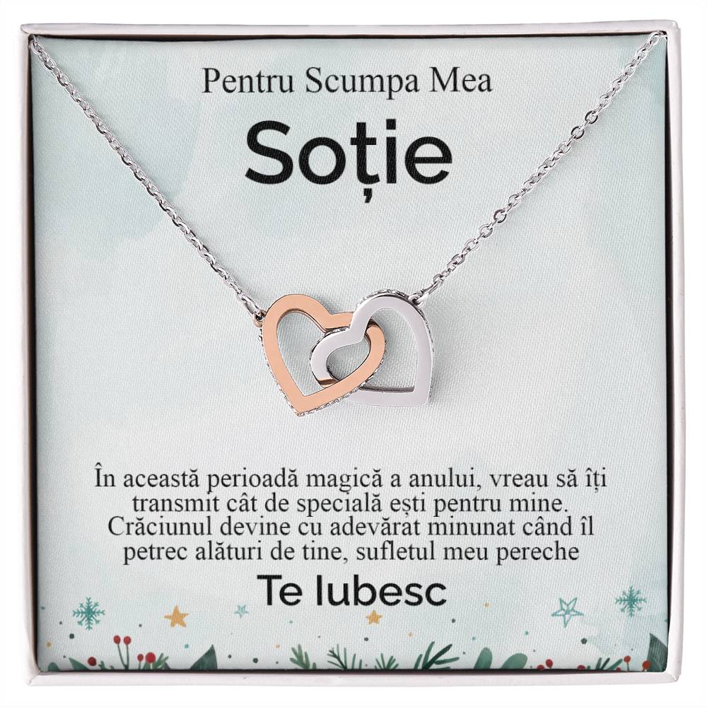 Cadou Pentru Sotie De Ziua Ei - Colier Inimi Pereche