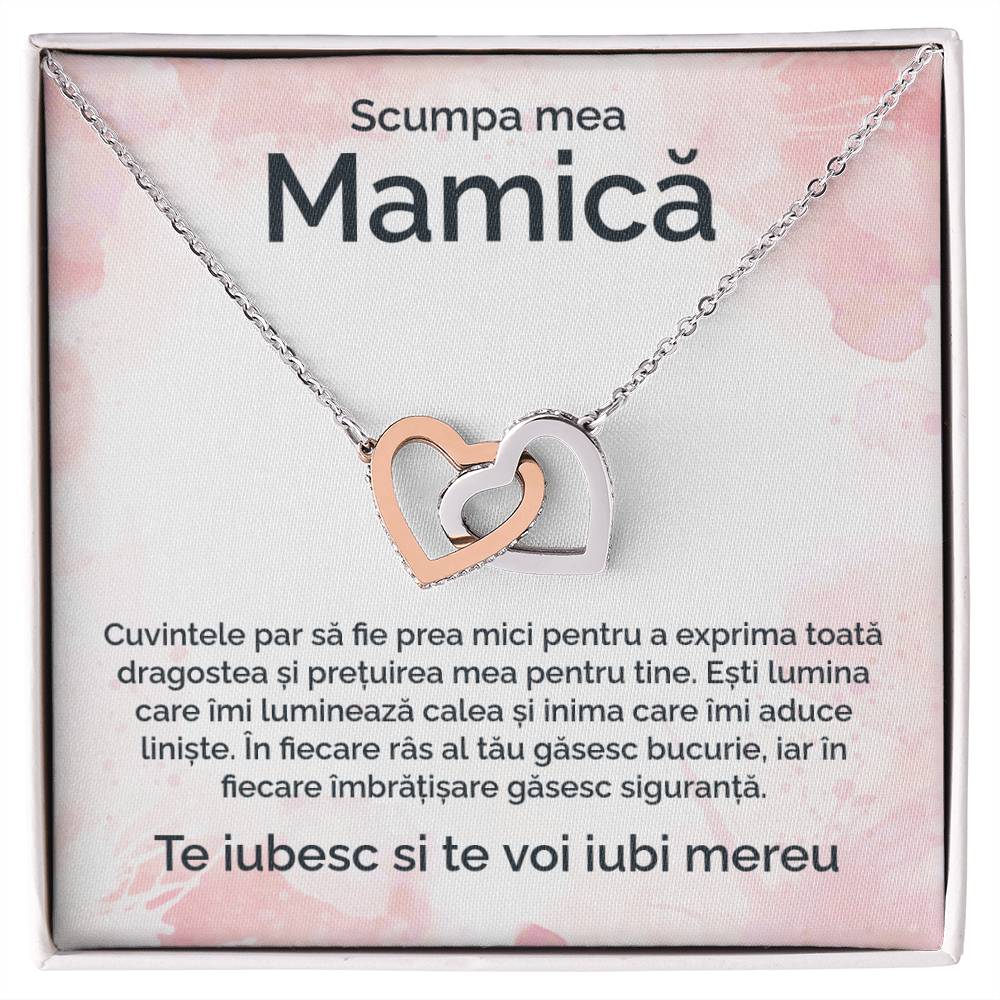 Cadou Pentru Mama De Ziua Ei - Colier Inimi Pereche