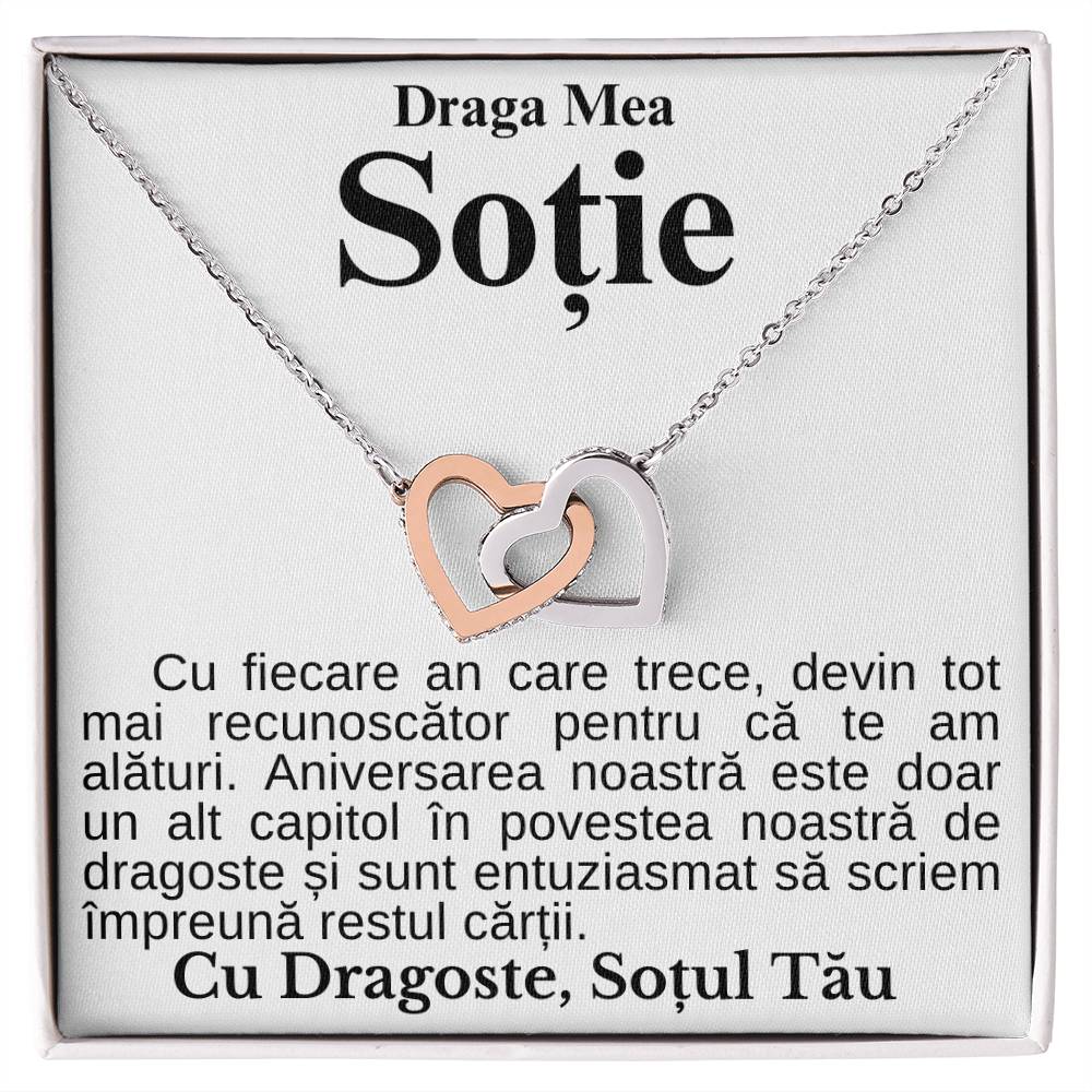 Cadouri Personalizate Pentru Sotie - Colier Inimi Pereche