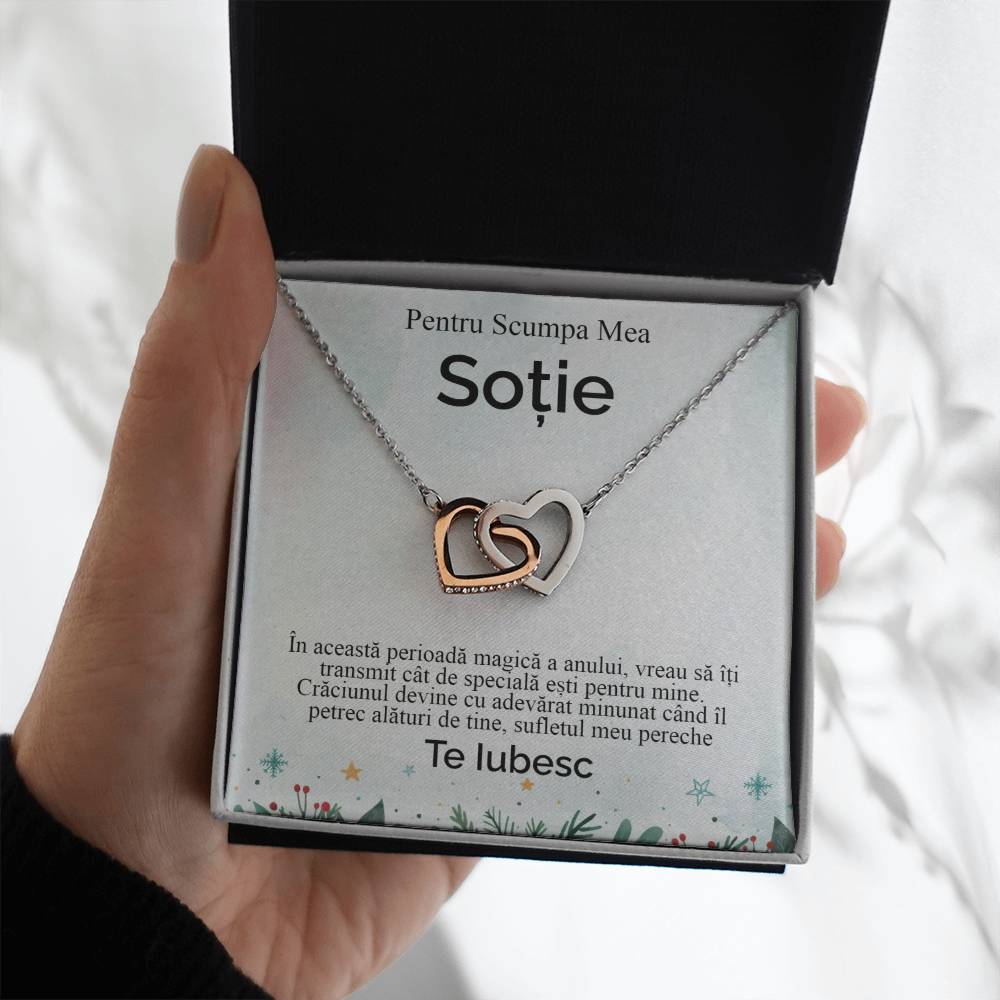 Cadou Pentru Sotie De Ziua Ei - Colier Inimi Pereche