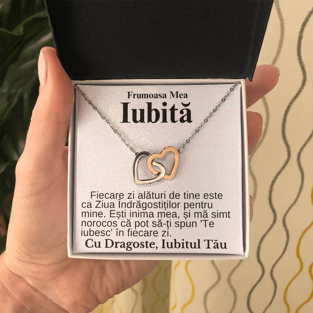 Frumoasa Mea Iubită- Colier Inimi Pereche Forever