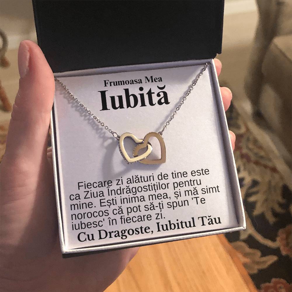 Frumoasa Mea Iubită- Colier Inimi Pereche Forever