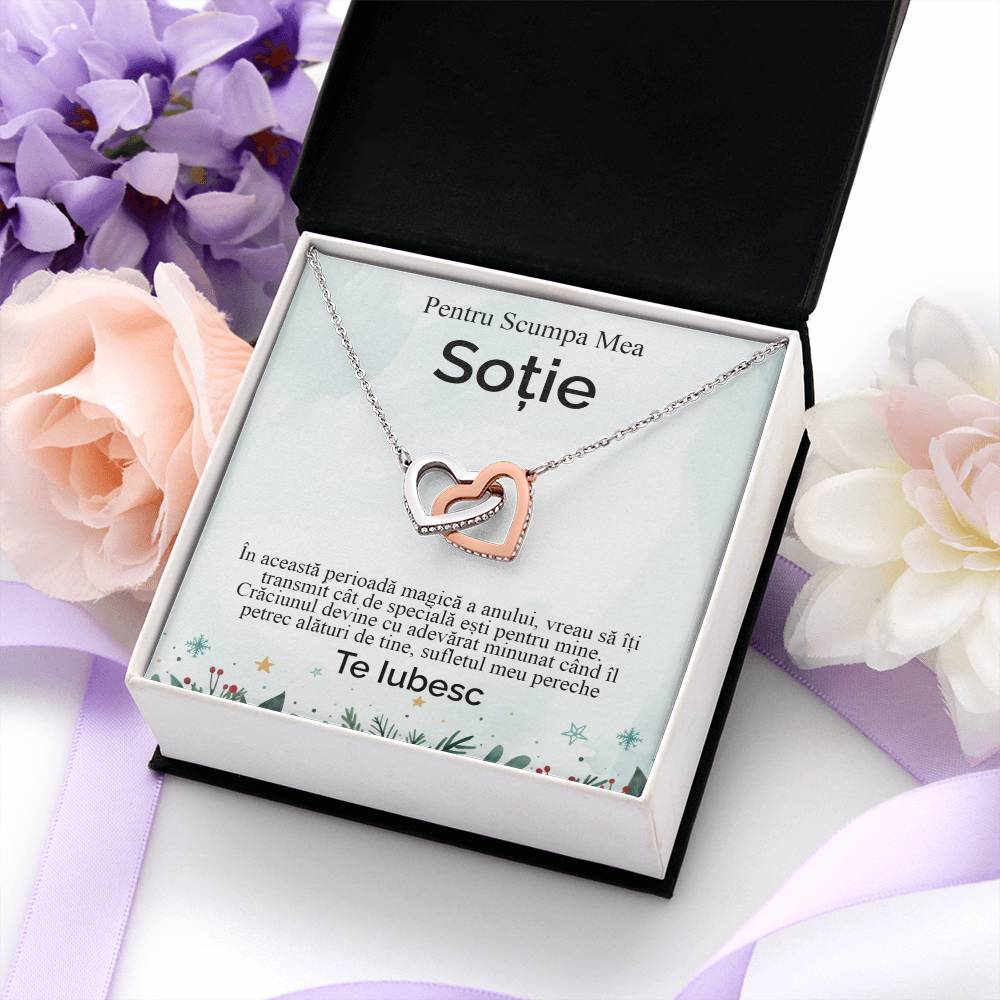 Cadou Pentru Sotie De Ziua Ei - Colier Inimi Pereche