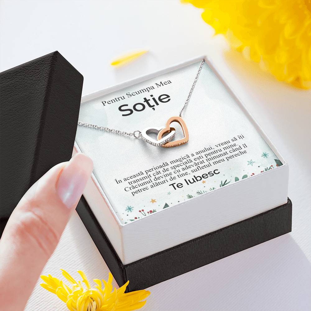 Cadou Pentru Sotie De Ziua Ei - Colier Inimi Pereche