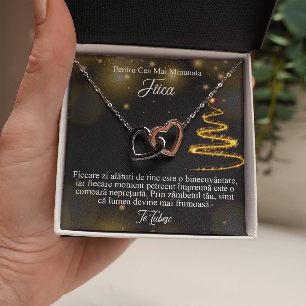 Cadouri Personalizate Pentru Fiica - Colier Inimi Pereche