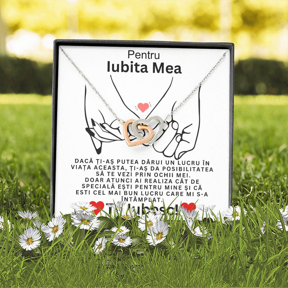 Cadou Iubita - Colier Valentine's pentru Iubita Mea - Inimi Pereche