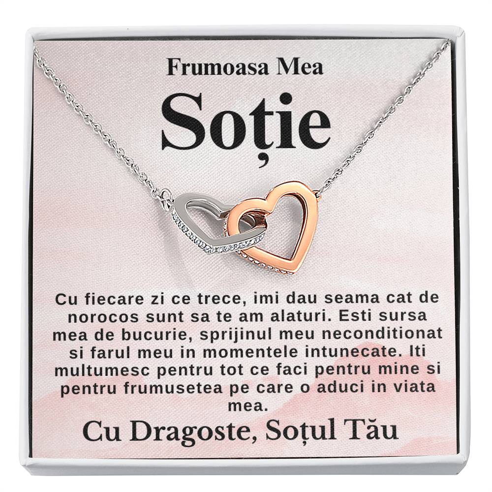 Cadou pt Sotie – Colier Inimi Pereche