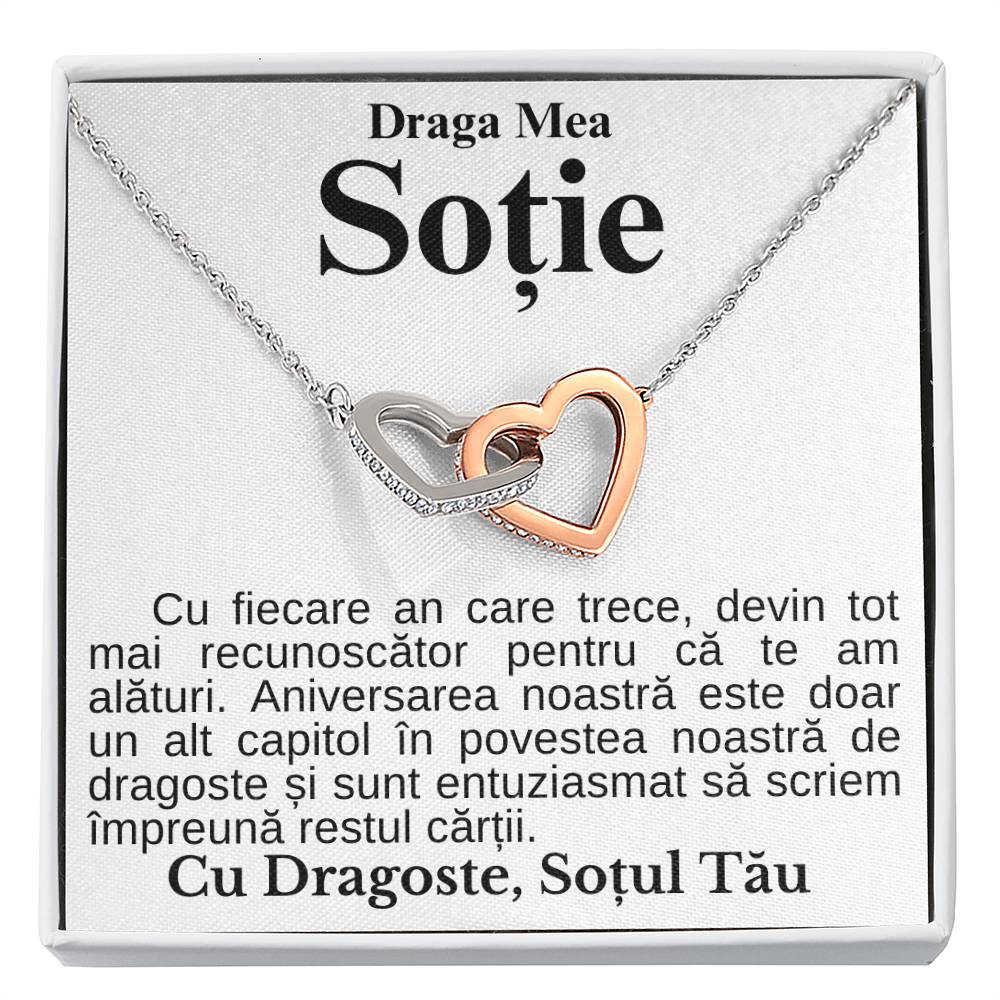 Cadouri Personalizate Pentru Sotie - Colier Inimi Pereche