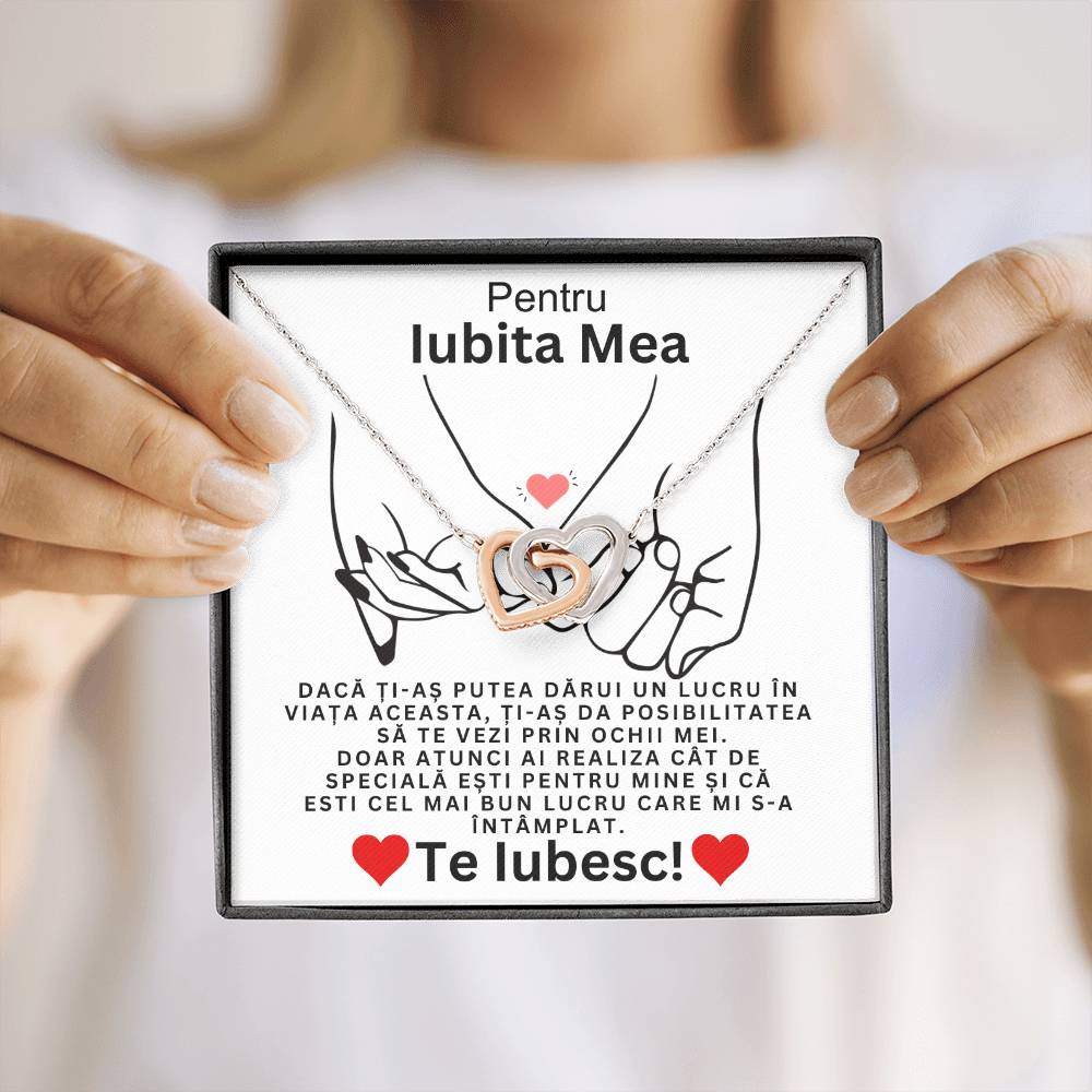 Cadou Iubita - Colier Valentine's pentru Iubita Mea - Inimi Pereche