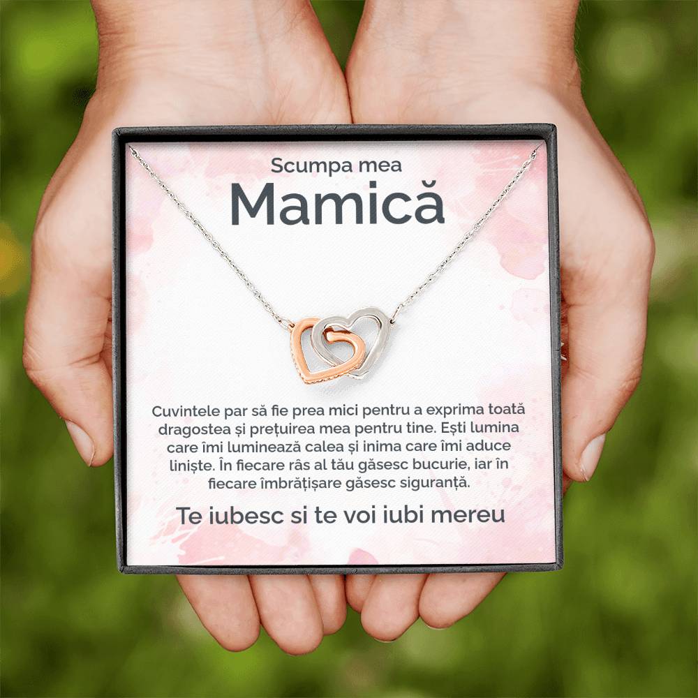 Cadou Pentru Mama De Ziua Ei - Colier Inimi Pereche