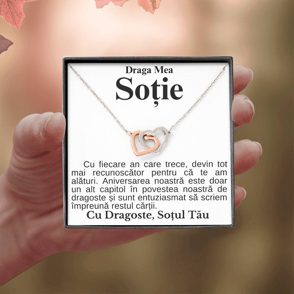 Cadouri Personalizate Pentru Sotie - Colier Inimi Pereche