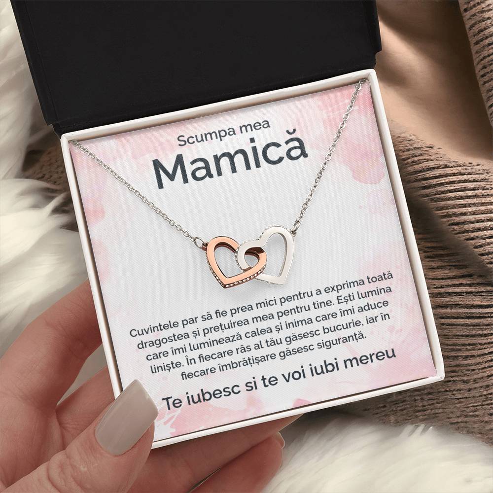 Cadou Pentru Mama De Ziua Ei - Colier Inimi Pereche