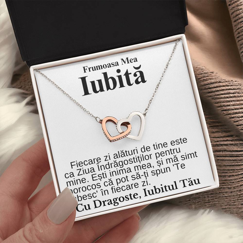 Frumoasa Mea Iubită- Colier Inimi Pereche Forever