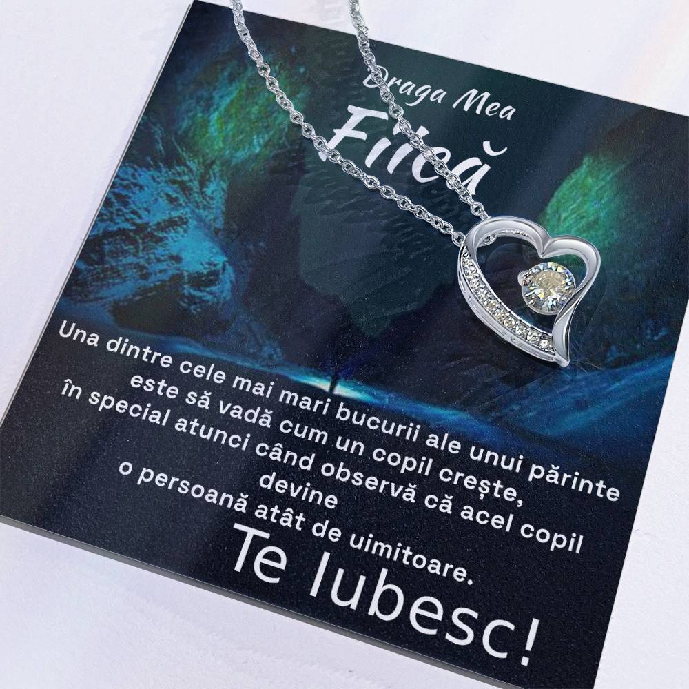 Cadou pt Fiica - Colier Heart Iubire