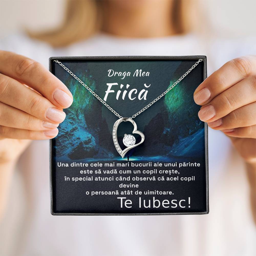 Cadou pt Fiica - Colier Heart Iubire