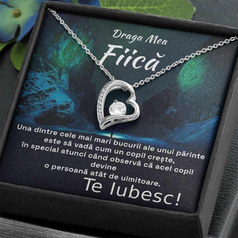 Cadou pt Fiica - Colier Heart Iubire