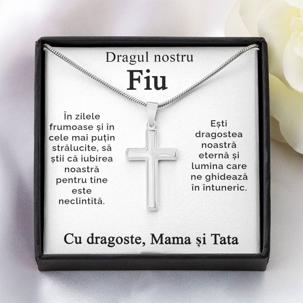 Pentru Fiu - Mama si tata - Lantisor Cruce