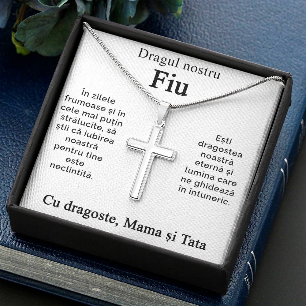 Pentru Fiu - Mama si tata - Lantisor Cruce