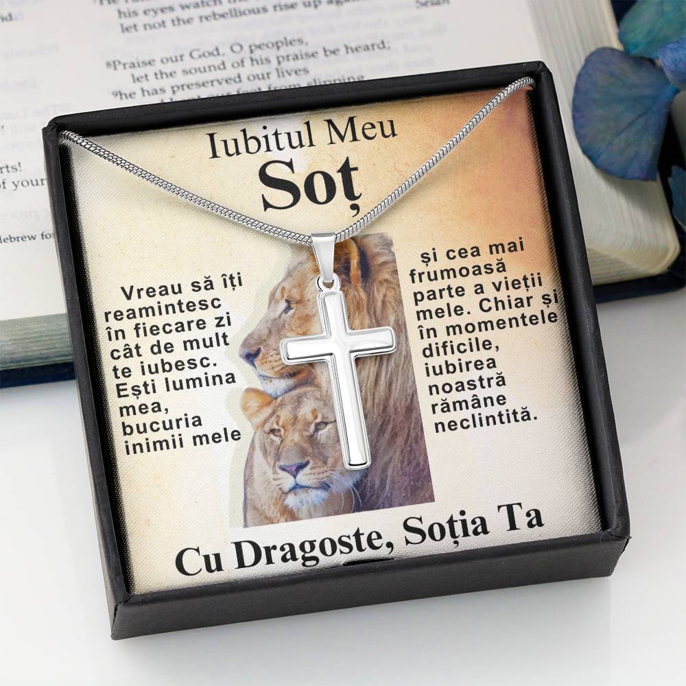 Iubitul Meu Soț- Lantisor Cruce Lion