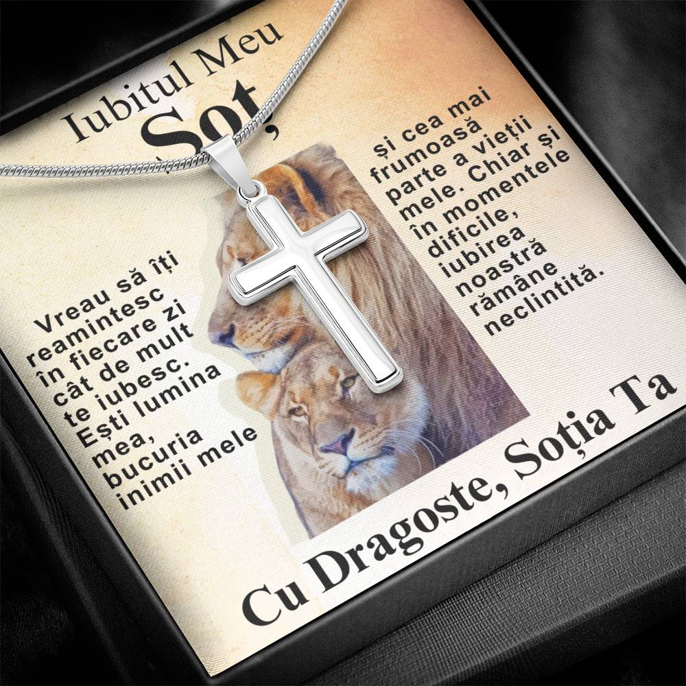 Iubitul Meu Soț- Lantisor Cruce Lion
