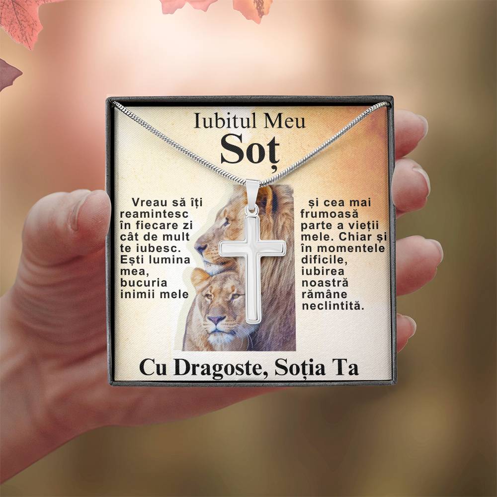 Iubitul Meu Soț- Lantisor Cruce Lion