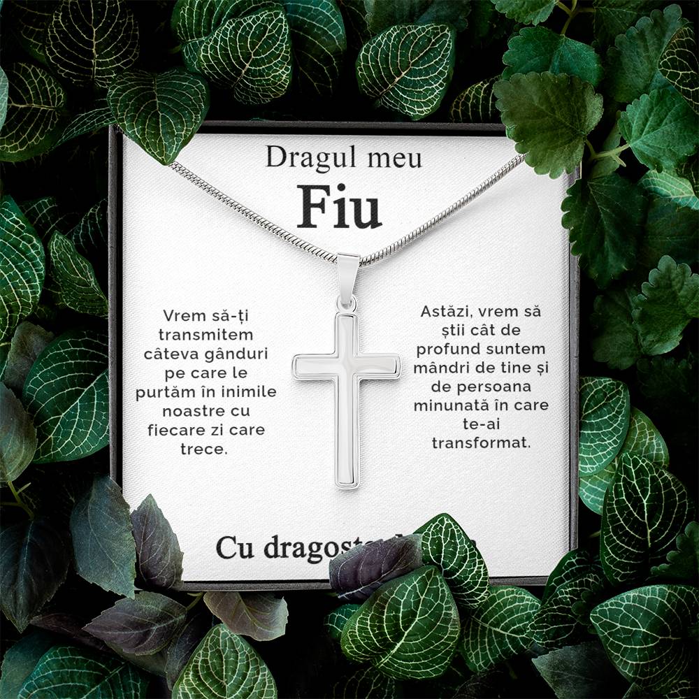 Cadou Personalizat Pentru Fiu - Lantisor Cruce