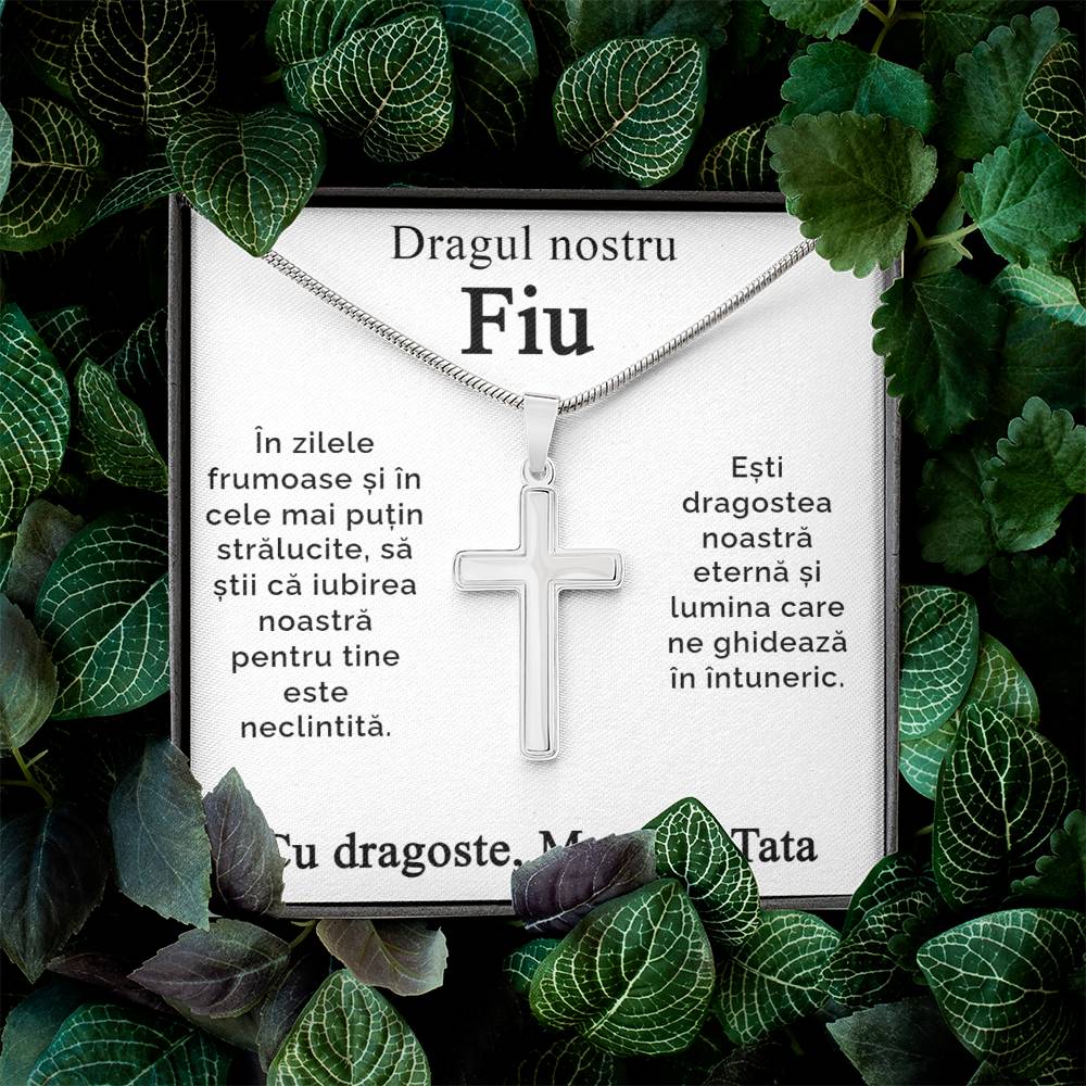 Pentru Fiu - Mama si tata - Lantisor Cruce
