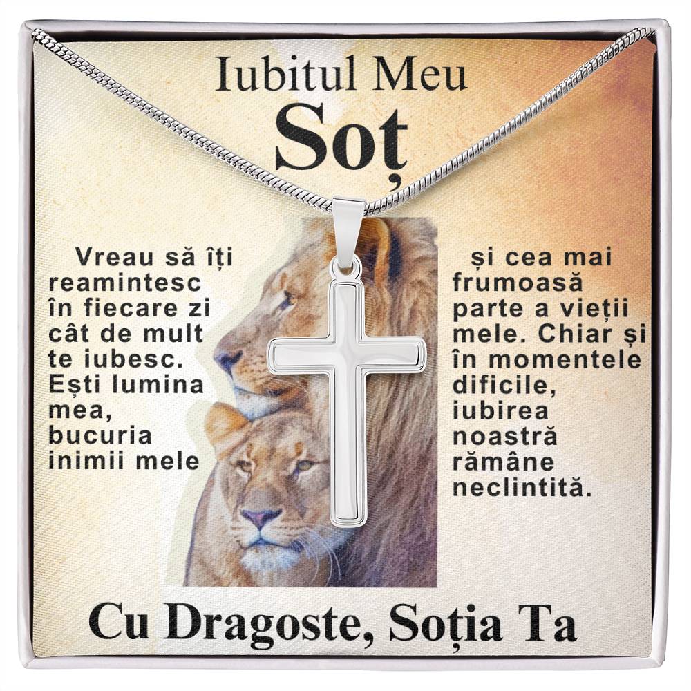 Iubitul Meu Soț- Lantisor Cruce Lion