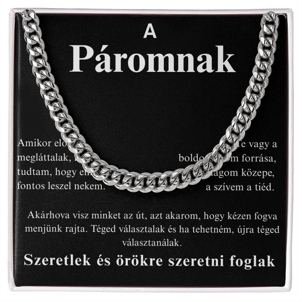 Ajándék a férjnek – Cuban Link nyaklánc
