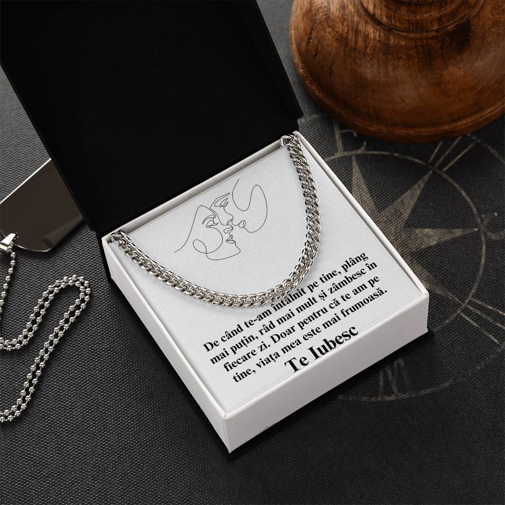 Cadou Personalizat Sot - colier Cuban Link