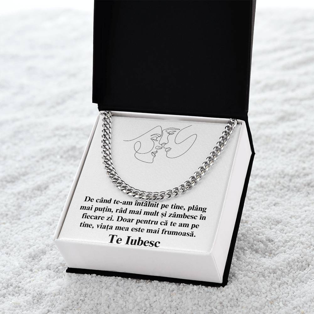 Cadou Personalizat Sot - colier Cuban Link