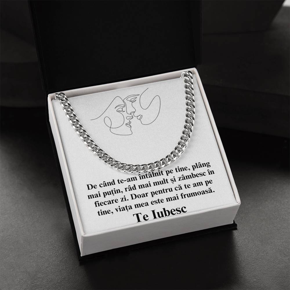 Cadou Personalizat Sot - colier Cuban Link